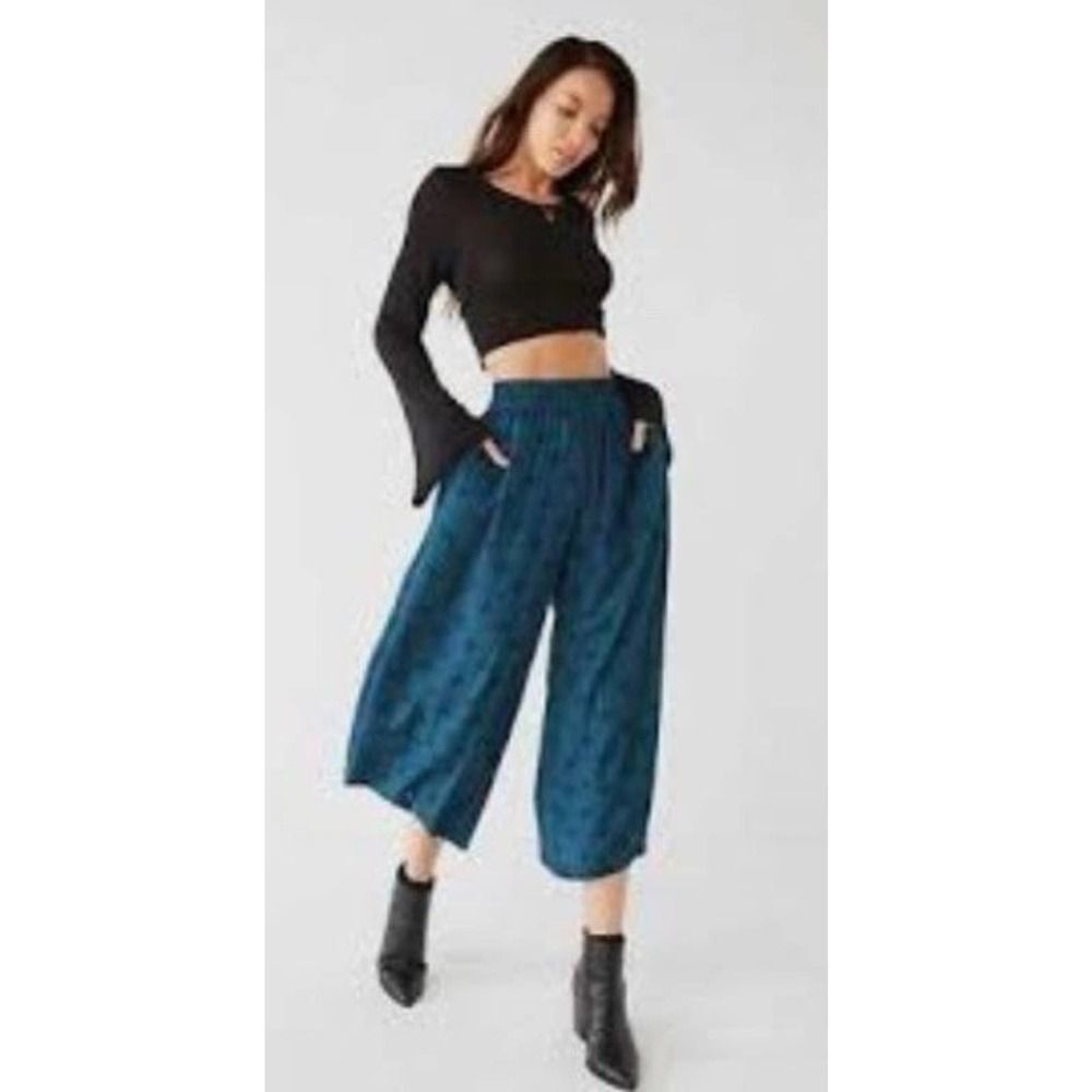 Silence + Noise Turquoise And Purple Loose Pants